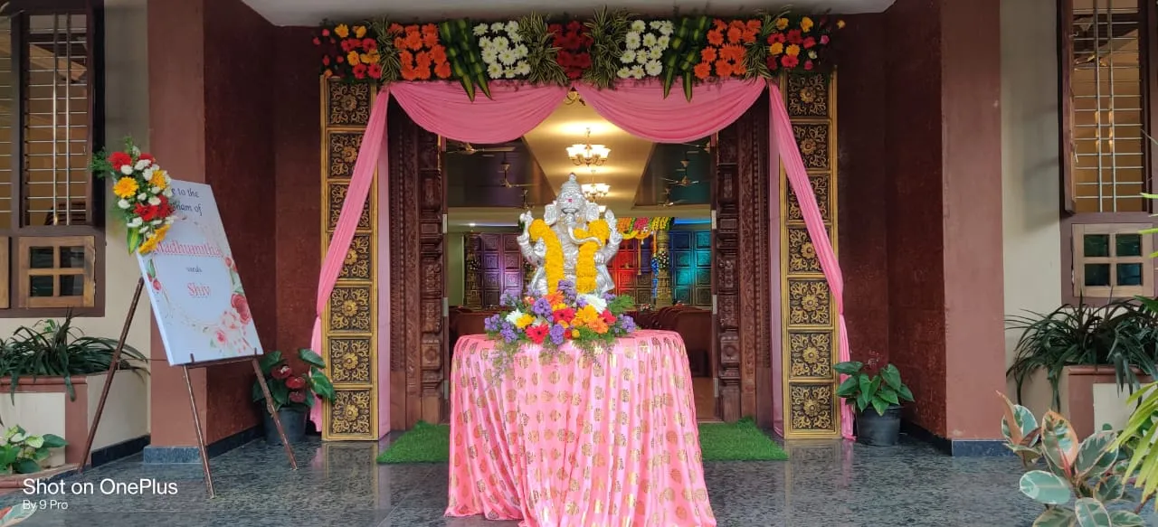 Marriage hall venue exterior Dharmasthala